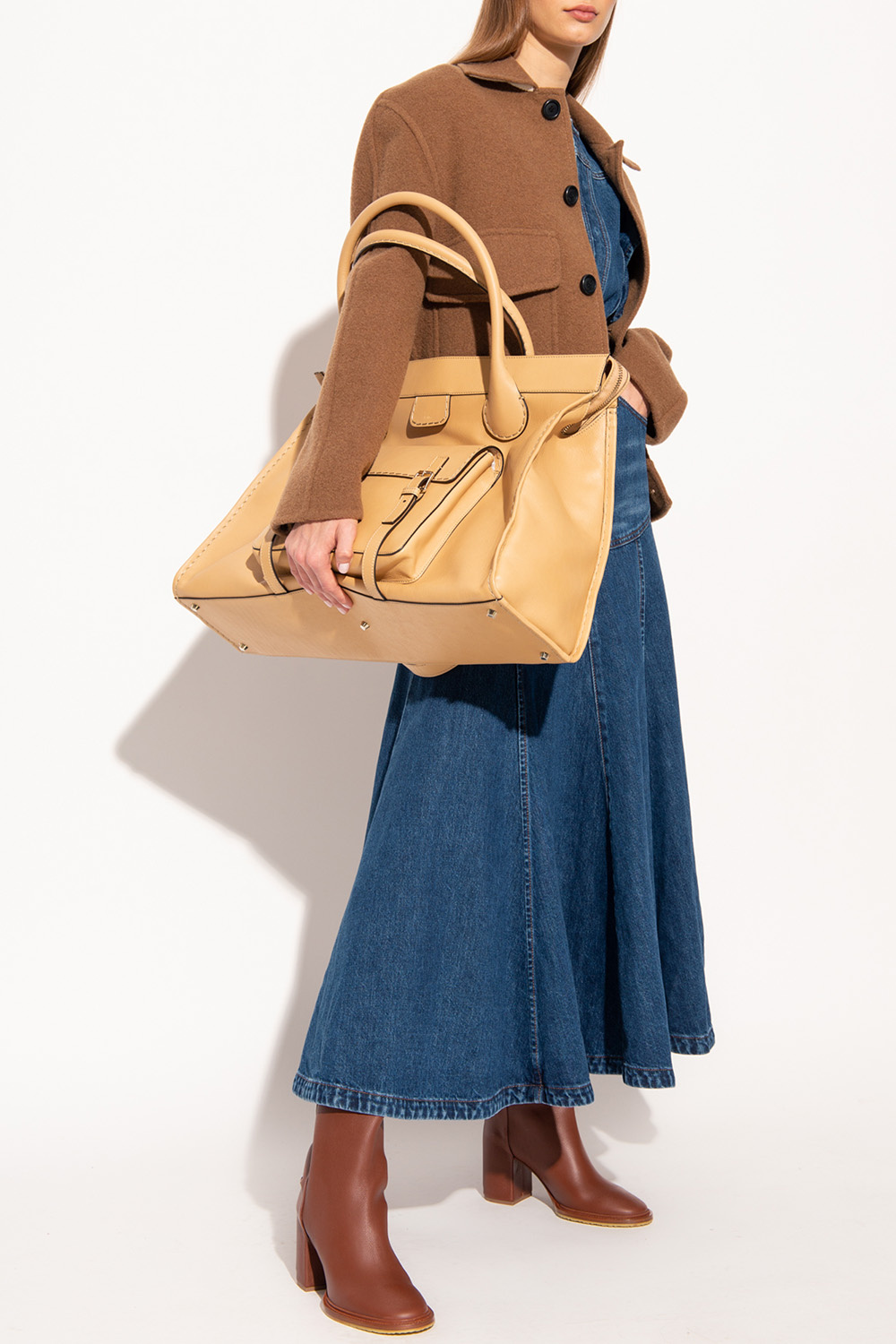 【関税&送料込】Chloe Gonna Svasata In Denim chloe mini chloe c bag item | Denim dress Chloé